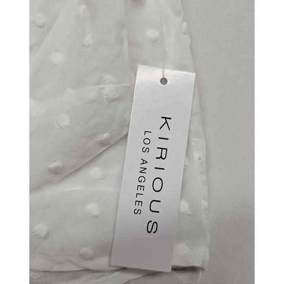 Kirious white crop Semi Sheer Blouse Size L - Picture 2 of 5